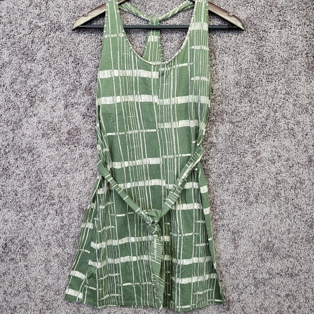 Patagonia Dress Womens M Green Excellent Organic Cotton Tencel Racerback Tie